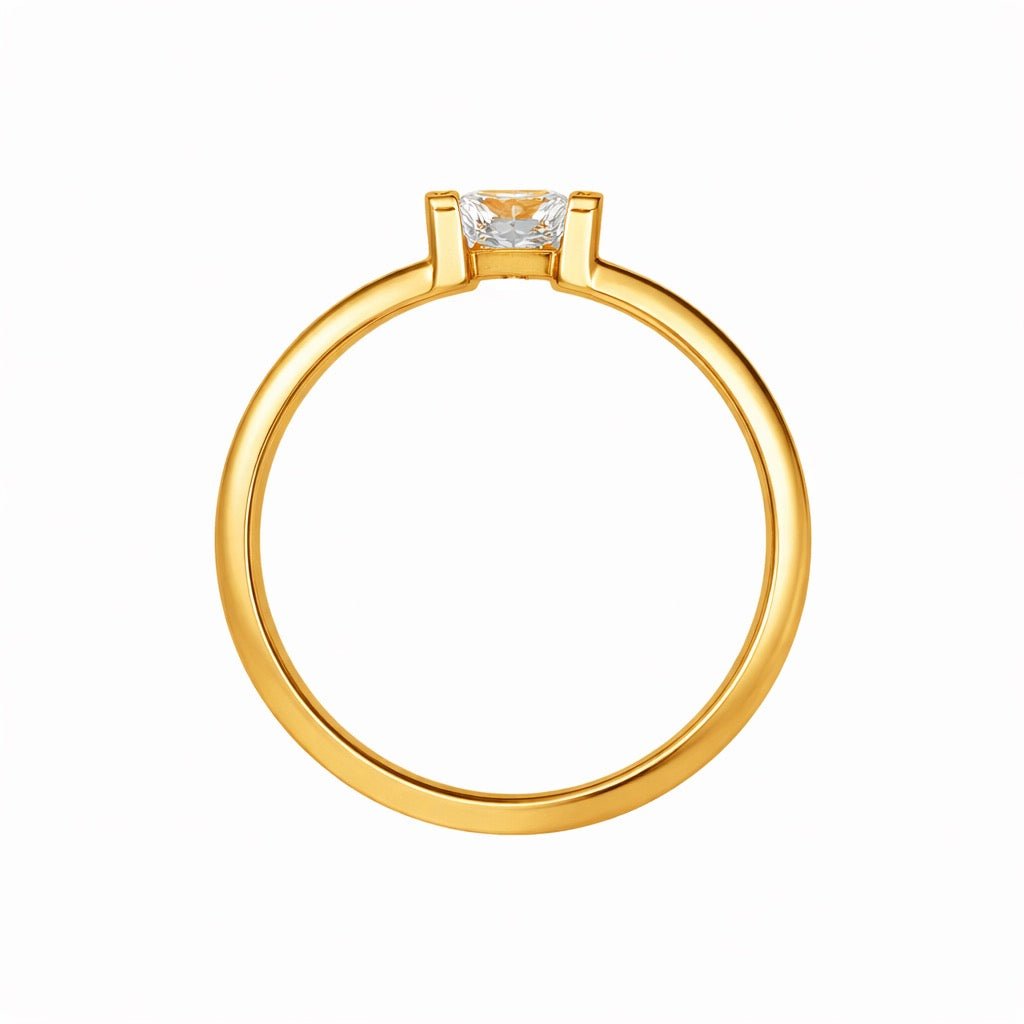 Gold Pavé Engagement Ring - iceandgold