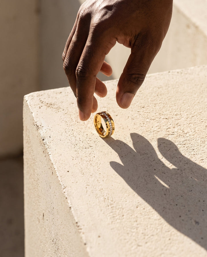 Gold with Diamonds 8mm Eternity Ring - iceandgold