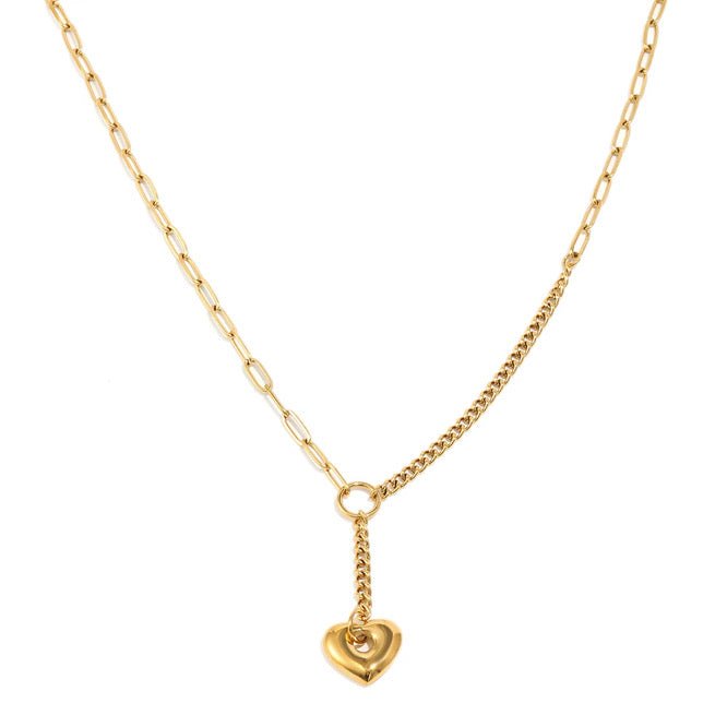Lariat Heart Necklace - iceandgold