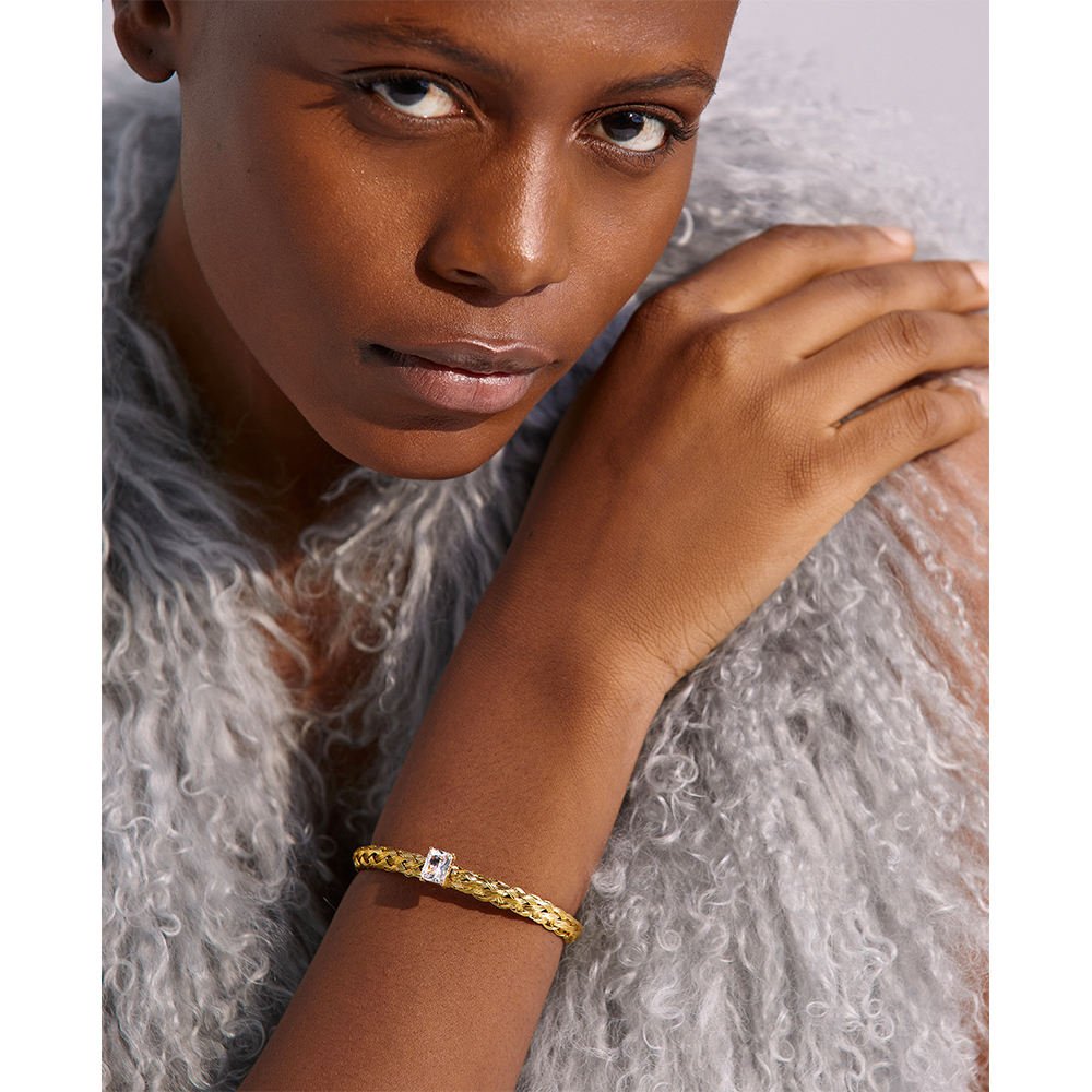 Iced Square Woven Bracelet - iceandgold