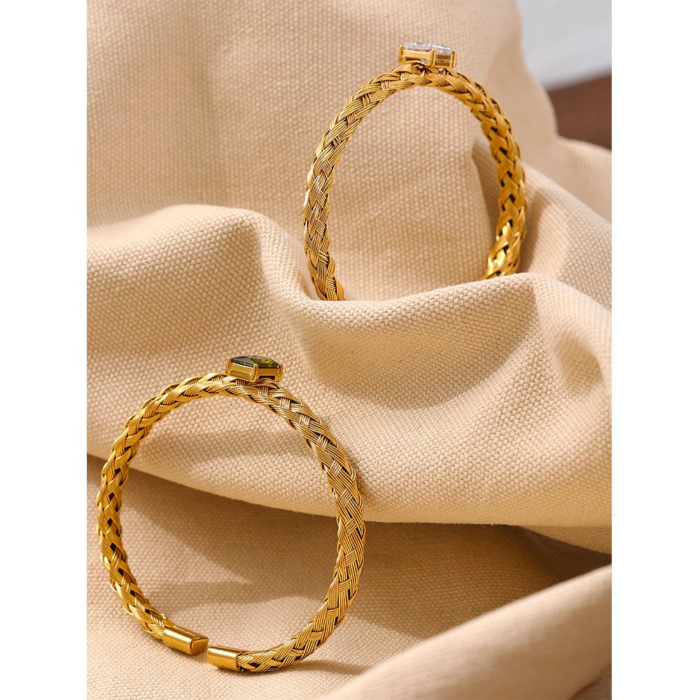Iced Square Woven Bracelet - iceandgold