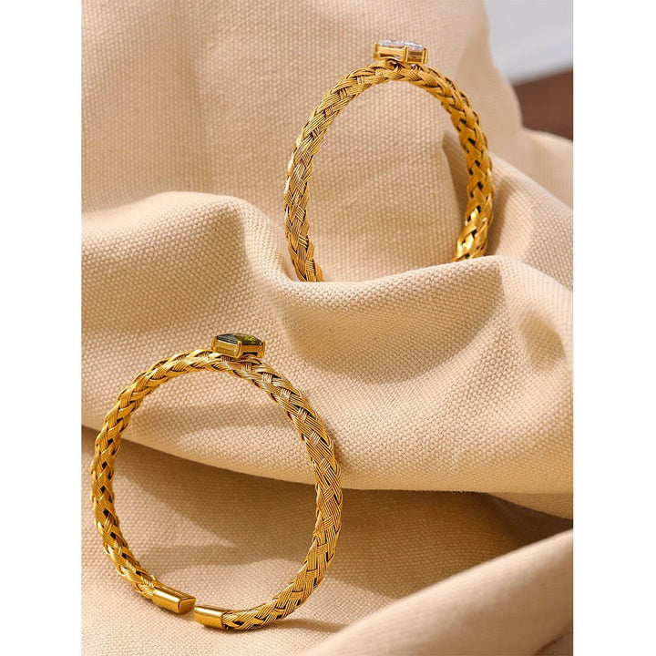 Iced Square Woven Bracelet - iceandgold