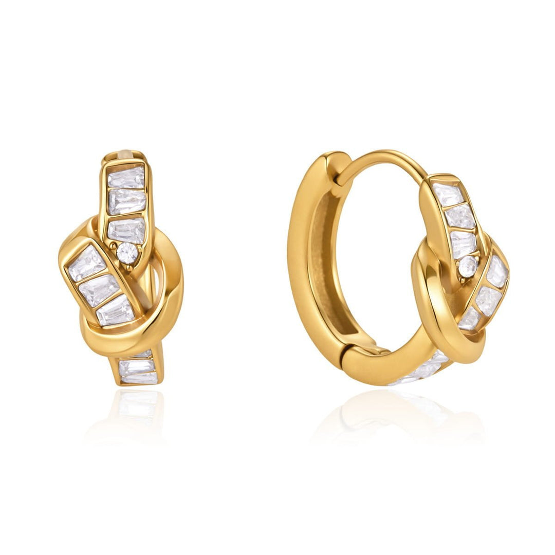 Knot Hoop Mini Earrings - iceandgold