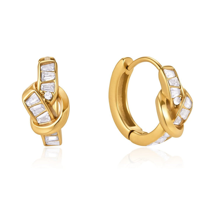 Knot Hoop Mini Earrings - iceandgold