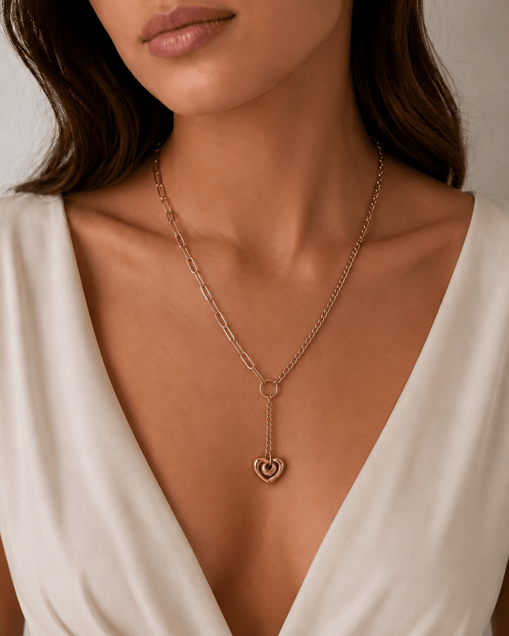 Lariat Heart Necklace - iceandgold