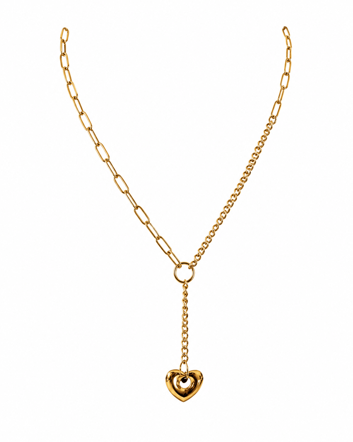 Lariat Heart Necklace - iceandgold