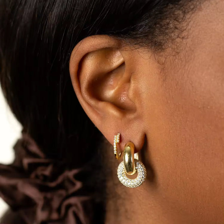 Loop Pave Earrings