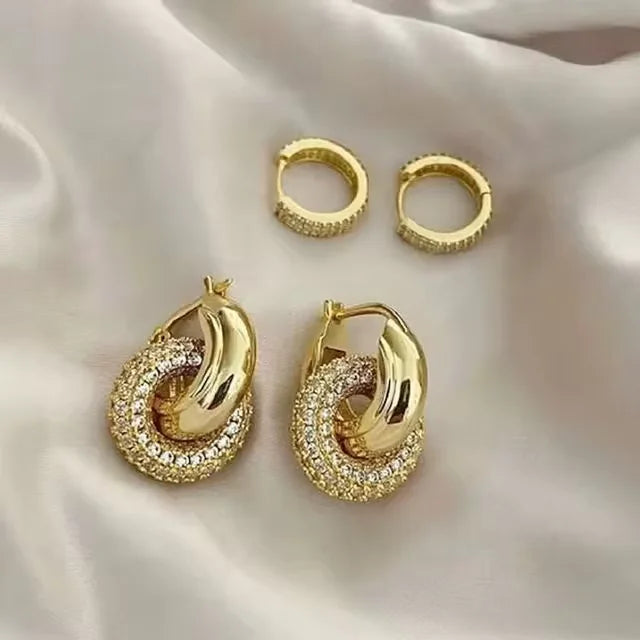 Loop Pave Earrings