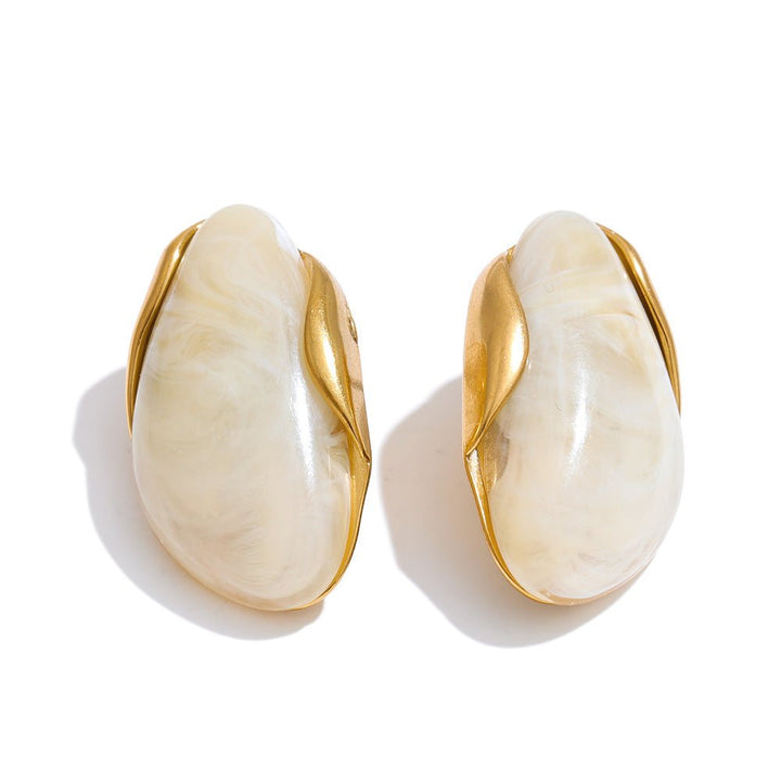 Marble Resin Earrings - iceandgold