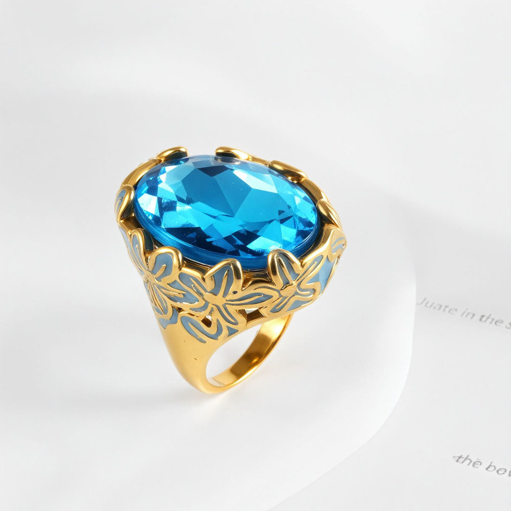 Petal Gem Ring - iceandgold