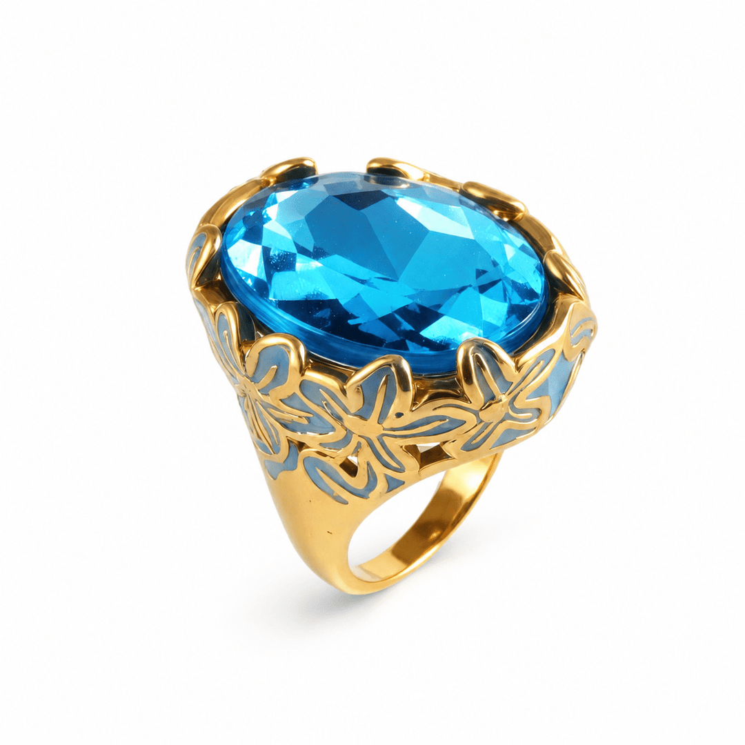 Petal Gem Ring - iceandgold
