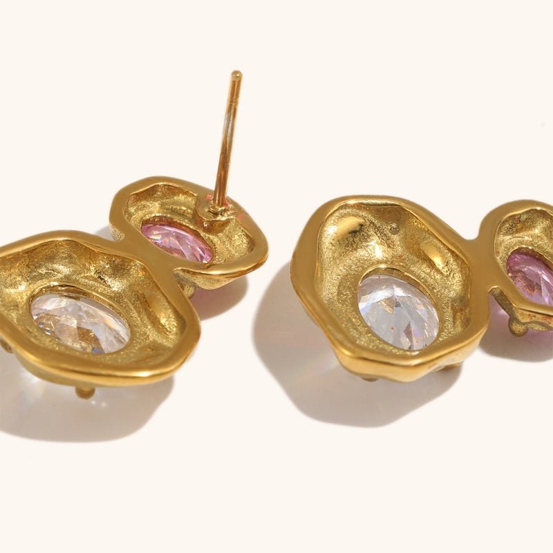 Pink Glow Earrings - iceandgold