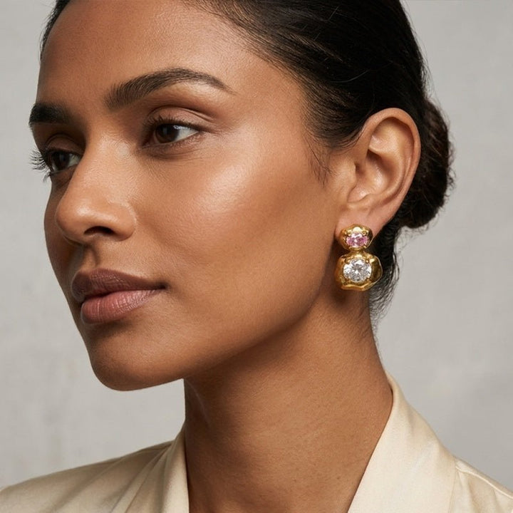 Pink Glow Earrings - iceandgold