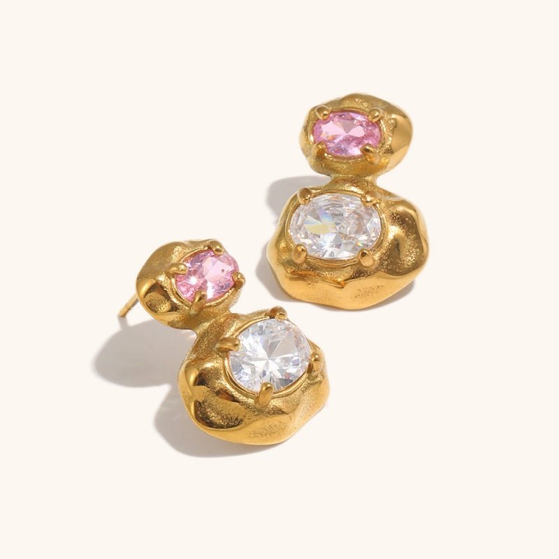 Pink Glow Earrings - iceandgold