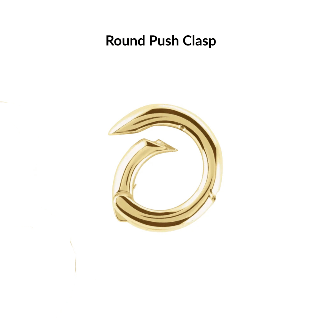 Round Push Clasp Necklace - iceandgold