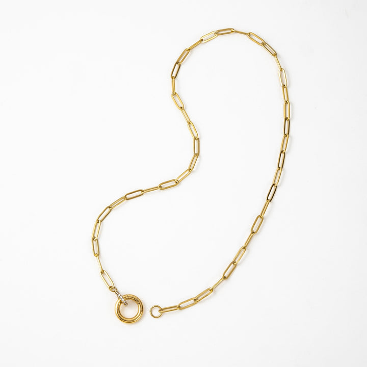 Round Push Clasp Necklace - iceandgold