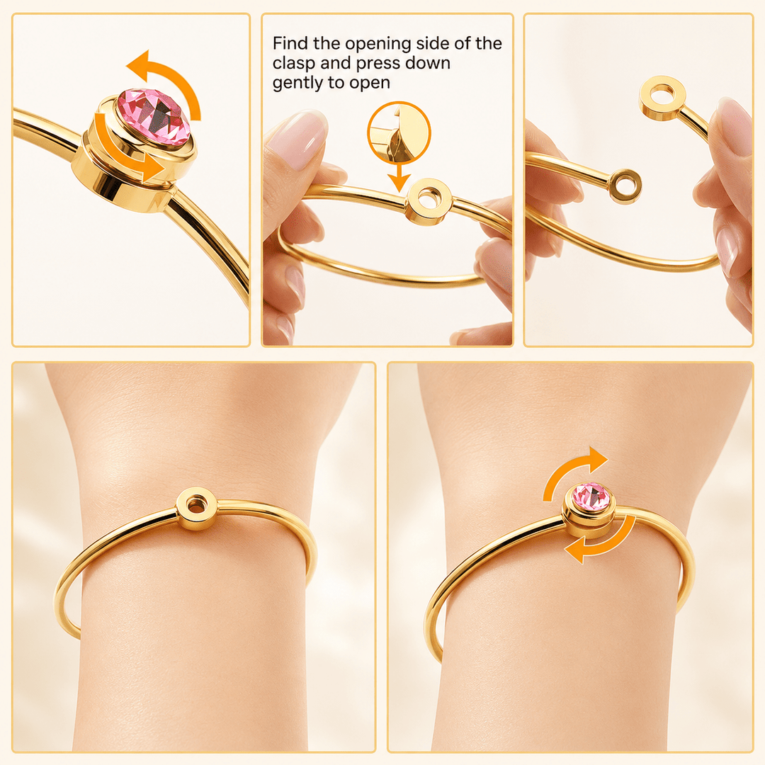 Screw-On Gem Bracelet - iceandgold