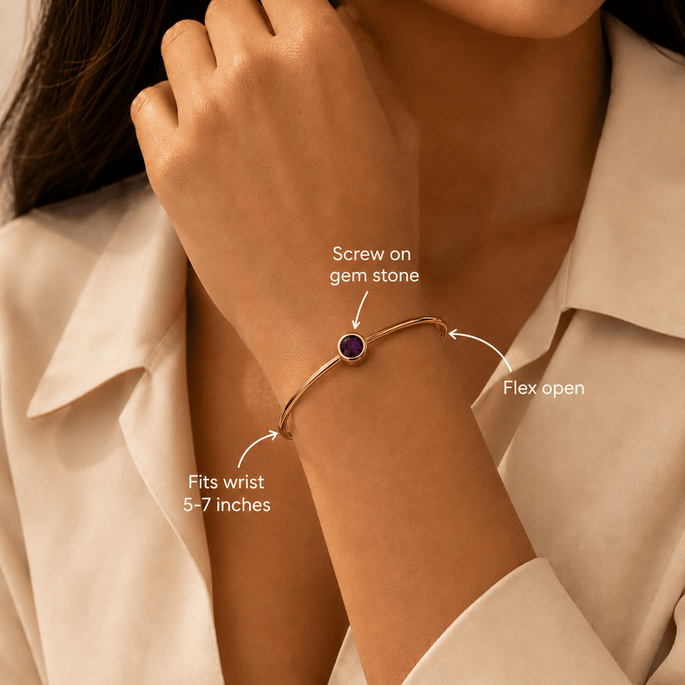 Screw-On Gem Bracelet - iceandgold