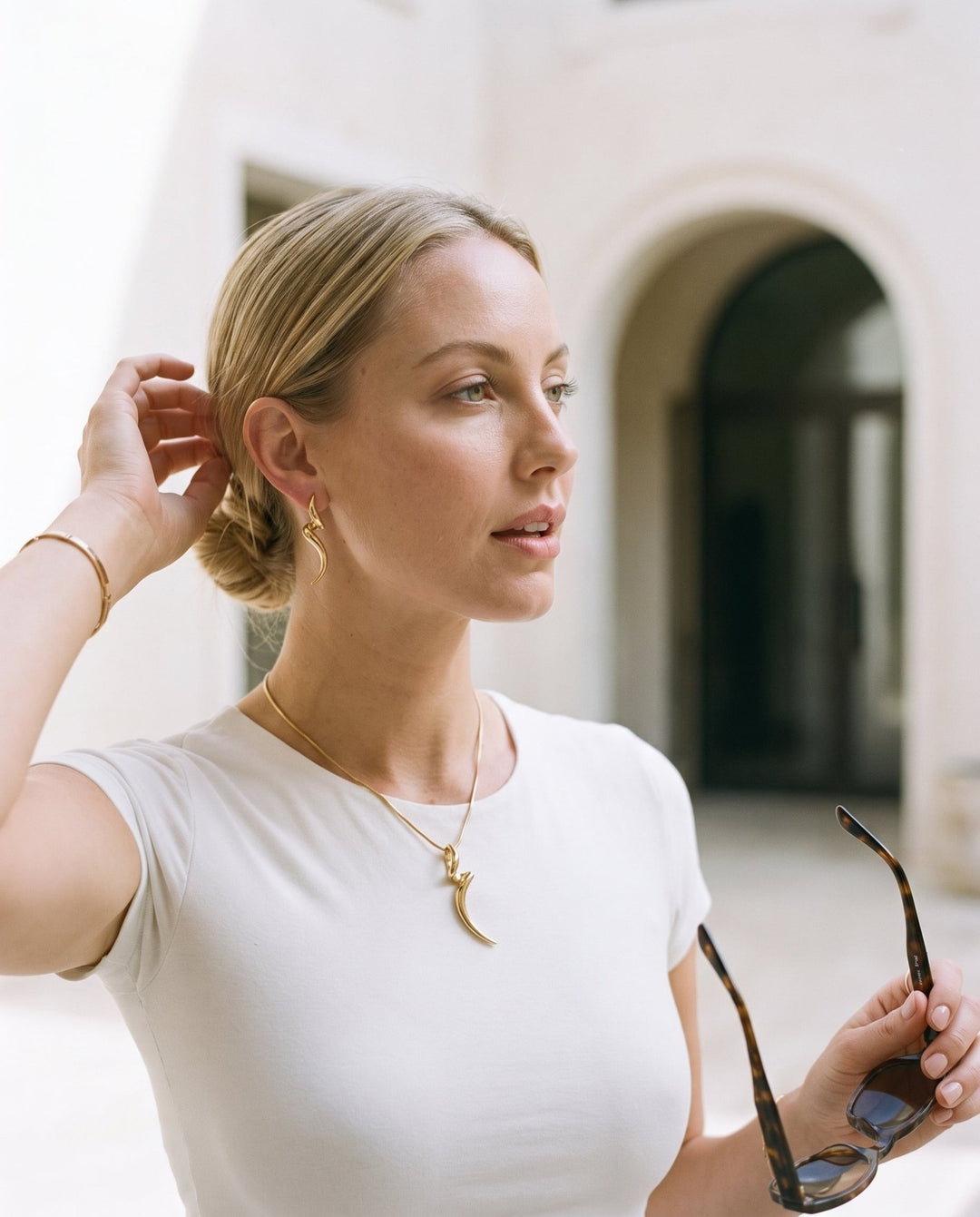 Spiral Earring and Necklace Set - iceandgold