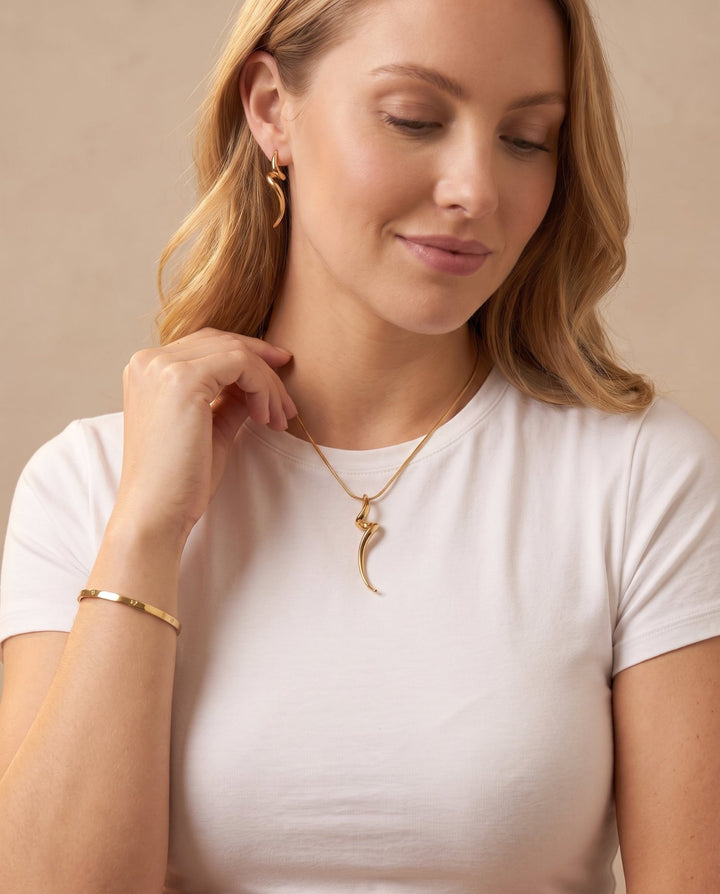 Spiral Earring and Necklace Set - iceandgold