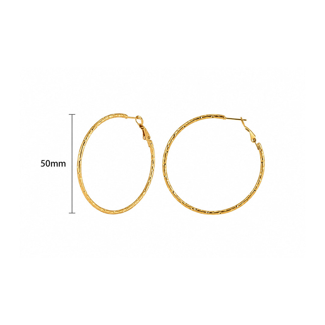 Classic 50mm Gold Hoops