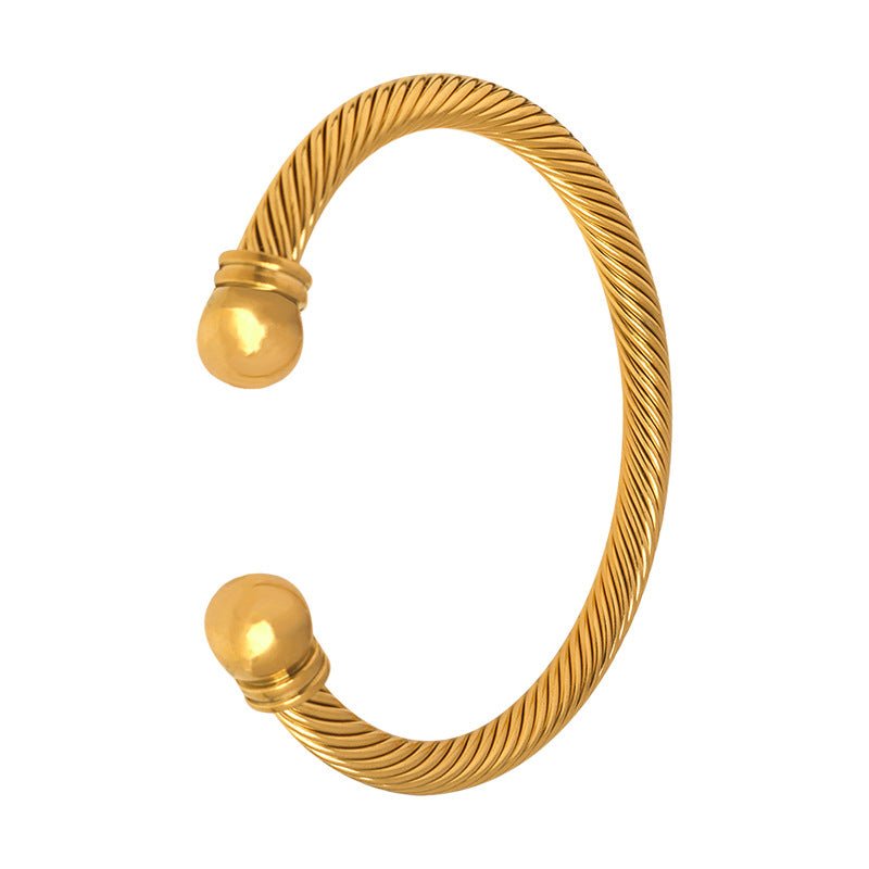 Gold Twine Cuff Stack of 3 - iceandgold