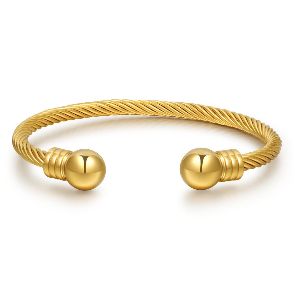 Gold Twine Cuff Stack of 3 - iceandgold