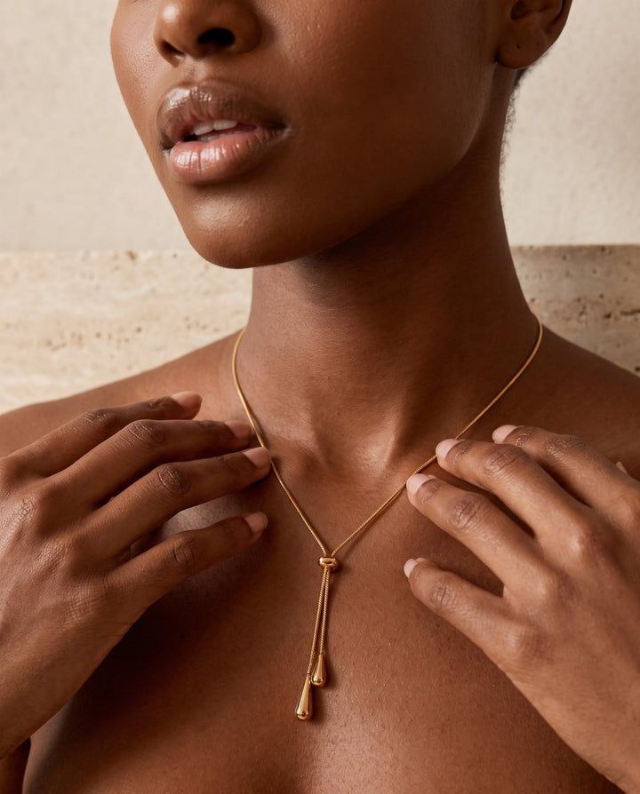 Water Drop Earring and Necklace Set - iceandgold