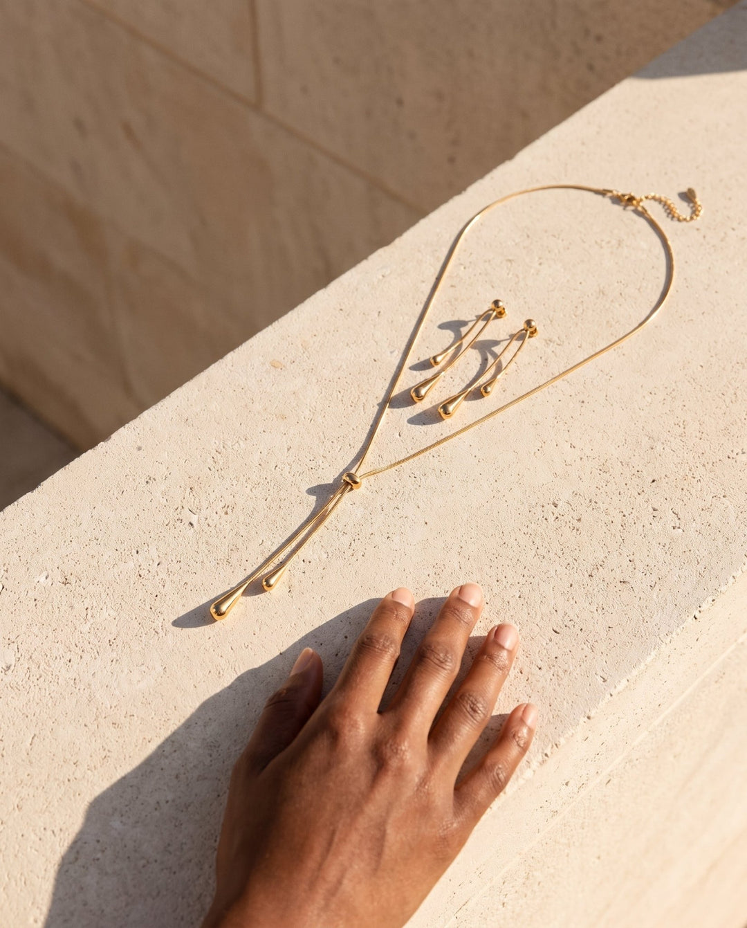 Water Drop Earring and Necklace Set - iceandgold